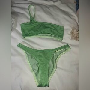 Triangl sparkle one shoulder bikini